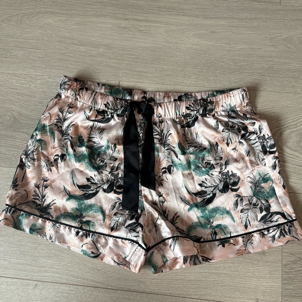 Victoria's Secret Pink Floral Satin High Waist Shorts